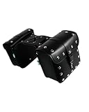 UUIUYGH Motorradbeutel Schwarz Für Touring Sportster XL883 XL1200 2PCS Universal Motorrad Satteltaschen Pu Leder Seite Werkzeugtasche Gepäcktaschen Motorrad Schwanzbeutel