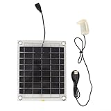 ZMdooreasy 10 W 12 V doppelseitige transparente Solar-Springbrunnenpumpe zur Verbesserung des Sauerstoffgehalts in Teichen, Vogelbädern und Wasserspielen im Freien