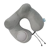 Reise-Nackenkissen – superweiche Samt-Nackenstütze | aufblasbares Flugzeug-Kopfkissen | weiche Kopfstütze Zubehör für Nickerchen für Camping, Zug, Autoreise, Geschäftsreisen