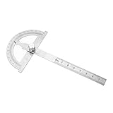 MAGT Winkelmesser, 0-180 Grad 15 cm Goniometer Edelstahl Winkelmesser Lineal Arm Messen Lineal Winkelmessung Lineal(80 * 120mm)