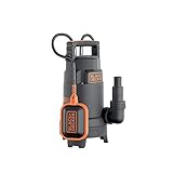 BLACK+DECKER BXUP750PTE Tauchpumpe für Klar- und Schmutzwasser (750 W, max. Förderleistung 13.000 l/h, max. Förderhöhe 8 m)