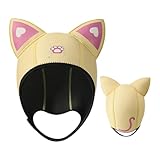 Zestivra Neoprenhaube - Tierohren Tauchmütze, Surfhaube | Weiche 3mm Tauchkopfbedeckung mit Elastischem Sitz für Kaltwasseraktivitäten