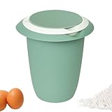 Westmark Quirltopf mit zweigeteiltem Deckel, 1 l, Mit Ausgießer, Kunststoff, Mint-Grün/Weiß, 3151227M