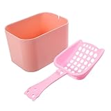 Toyvian 1 Satz Katzenstreu-Schaufel-Set Körperpflege Scoop Katzenstreuschaufel Für Den Haushalt Hausmüllschaufel Haustier-katzenstreu-Schaufel Wiederverwendbare Streuschaufel Rosa Plastik