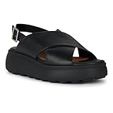 GEOX Damen Spherica Ec4.1 Flats Sandalen Schwarz