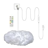 Beleuchtete Wolken: LED-Wolke, kreative Beleuchtung, Bastelarbeiten, einstellbare Dekoration mit vibrierendem Glanz, für Decke, Mittelstück, Nachtlicht, Schlafzimmer, Wohnzimmer