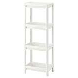 Vesken Regal für Badezimmer, Küche, Büro, Schule, 4 Ebenen, Weiß