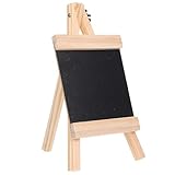 Warmhm Kleine Tafel mit Holzständer 9X9 Zoll Wiederverwendbare Kreidetafel für Kundenhinweise im Restaurant und Zuhause