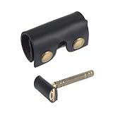 DHWEKU 1pcs Schutzhülle für Sicherheitsrasierer aus Leder, Tragbares Reiseetui für Rasierer, Robuste Schutzhülle für einen sicheren Transport, Perfekte Aufbewahrungsmöglichkeit für Rasierer unterwegs