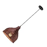 Homoyoyo Bambus Kronleuchter Bambus Laternenleuchte Klassische Lichtdekoration Rattan Gewebte Deckenlampe Chinesischer Stil Kronleuchter Pendelleuchte Hängelampe Kaffee