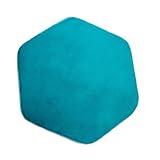 Vaguelly Spielteppich Hexagon Samt Weiche rutschfeste Spielmatte für Mädchen und Jungen Kuscheliger Teppich für Kinderzimmer Spielzelt Babybereich Isoliert Kalten Boden Blau