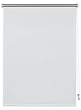Deco Company Rollo mit Thermo-Rückseite zum Klemmen, Verdunklungsrollo ohne Bohren, Höchste Lichtreflexion, Hitzeschutz, Energiesparend, Weiß, 55 x 150 cm (BxH)