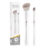 KINGMAS Abgewinkelter Foundation-Pinsel, Mini-Concealer-Pinsel, Kabuki unter den Augen, Kontur, Make-up-Pinsel für Flüssigkeit, Mischen, Creme, Puder, Rouge, Buffing, Tupfen, Gesicht, Make-up