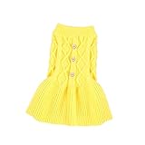 YARNOW 1 Stück Frühlingspullover Haustier Katze Für Katzen Hund Klein Kleid Drop -Strickpullover Hündchen Outfits Katzenpullover Produkte Welpenkostüm Sphinx Welpen-Pullover Yellow