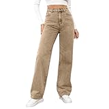 TOFOTL Jeanshosen Damen Stretch High Waist Reitjeans Shape Jeans Teenager Mädchen Taschen Jean Moderne Damenjeans Gerade Lässige Stretch Jeanshose Damen Slim Fit Sommer Meine Bestellungen Anzeigen L