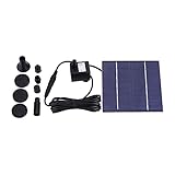 Natudeco Solar-Wasserpumpe, Brunnen-Wasserpumpen-Set, Solar-Brunnenpumpe, Automatischer Start, Gartenteichpumpe Mit Verschiedenen Düsen Für Gartenteich, Pool Und Aquarium