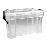 alloneslife Aufbewahrungsbox Aus Kunststoff Mit Verschließbarem Deckel Transparenter Organizer Für Kleine Bastelarbeiten Schreibwaren Schmuck Nähen Klassenzimmer Kleine Box Mit Deckel