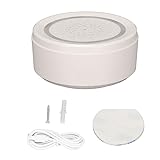 POENVFPO Smart Wireless 90DB Sound Light Sirne Alarm für die Sicherheit der Sicherheit zu Hause, Einfache Installation für Innen- / Außen-, Weißes ABS -Material