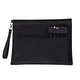 Bvizyelck Geldbeutel mit Schloss - Doppelschichtiger Geldbeutel mit Schloss - Für Registerkasse, modische Nutzung, gesichert für Pässe, Frauen, Notarbedarf, Bank, Reise und tägliche Organisation
