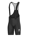 INBIKE Bib Shorts Herren Rennrad Hose Fahrradhose Kurz Gepolstert Radlerhose mit Träger Radsport-trägerhosen Trägerhose Fahrrad Sitzpolster Sommer Schwarz XL