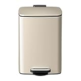 HomeJoySet 20/30 L Quadratischer Mülleimer Aus Gebürstetem Edelstahl Mit Pedal, Deckel Und Inneneimern – Hände Frei For Zuhause Und Büro