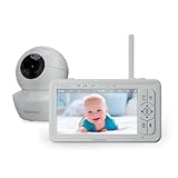 Babysense HDS2 Babyphone mit Kamera, 5 Zoll 720P HD, Ohne WLAN, Nachtlicht, Wiegenlieder, 300m Reichweite, Zwei-Wege-Audio, ECO Modus, 4X Zoom, 4000mAh Akku
