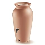YourCasa Regentonne 120-230 Liter [DropCatcher] mit Filterkorb & Wasserhahn - Regenfass Frostsicher Kunststoff - Regenwassertonne - Regenwassertank Garten Wassertank Regensammler (Terracotta, 120L)