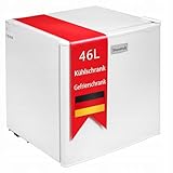 StandHeiz Minikühlschrank mit Gefrierfach 46 Liter, Kompressor Kühlschrank klein & leise 45dB, 230V, Wechselbarer Türanschlag, Mini-Kühlschrank für Büro, Hotel, Camping & Schlafzimmer, Weiß, Kompakt