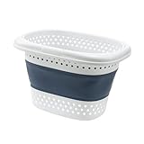 BESPORTBLE Faltbarer Wäschekorb mit Griffen Platzsparender Wäschebehälter aus Stabilem Material Klappbarer Wäschesammler für Haushalt und Schlafzimmer für Schmutzige Kleidung Nordisch