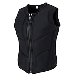 Wakeboard Safety Prallschutzweste Schwarz Minimal Bulk Design (Color : B, Size : 3XL)