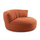 Lumaland Sitzsack Lounge Sofa aus der Teddy-Reihe | Indoor Bean Bag mit Füllung – für Erwachsene & Kinder | Mini-Sofa inkl. EPS Perlen | Sitzkissen zum Sitzen & Liegen – 90x50x30 cm