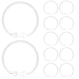 GARVALON 50 Transparente Duschvorhangringe aus Kunststoff mit Schnappverschluss Runde Duschringe für Badezimmer Leicht Wiederverwendbar für Duschvorhangstangen und Privatsphäre
