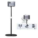 POLESTO Metallischer Beamer ständer, Schwerer Metallfuß Projektionsständer von 50-125 cm mit 360°Schwenkbarer Stabile Tragfähigkeit, Kompatibel mit Beamern Kameras Handyhalterungen, Bodenstehender Typ
