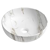 RONDANE Aufsatzwaschtisch,Keramik,41cm, Bianco carrara