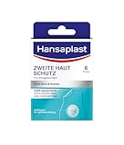 Hansaplast Pflaster Zweite Haut Schutz Regulär (6 Strips), dünnes und flexibles Hydrokolloid-Pflaster mit Heilkapsel-Technologie, wasserdichtes Wundpflaster mit extra starkem Halt für mindestens 72h