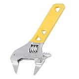 Einmaulschlüssel, Stahl, verstellbarer Schraubenschlüssel, ergonomischer Griff für Autoreparaturen für begrenzten Platz, einzelner Maulschlüssel, Gummigriff