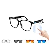 Intelligente Brille für Herren Damen mit Mikrofon Lautsprecher Blaulichtfilterbrille Polarisierten Brillengläsern Audio Wireless Bluetooth Smart Glasses mit Kopfhörer Lautsprecher Open Ear Headphone