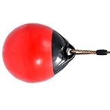 GARVALON Aufblasbare Ballschaukel mit Seilsitz aus Robustem PE Wetterfest für Garten und Spielplatz Fördert Kinderkoordination und Aktives im Freien und Innenbereich Zufällige Farbe