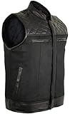 MDM Biker Textilweste mit Gesteppten Diamond Schultern (L)