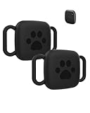 2 Stück Silikon Hülle für eufy Security–Anti-Verlust & Kratzfeste GPS-Schutzhülle,toergy universeller Halter für Kinder, Senioren,Haustiere,Fahrrad,Rucksack & Gepäck,Heimtiertracker-Zubehör,Schwarz
