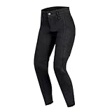REBELHORN Ash Lady Motorradjeans Damen | Aramidfaser Futter | SAS-TEC Knie und Hüftprotektoren | Hohe Taille | Skinny Fit