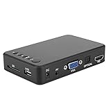 HDMI Mediaplayer, 1080P 4K Ultra HDMI Digitaler Multimediaplayer mit Adapter und Fernbedienung für -MKV/RM- MMC USB-Laufwerke und SD-Karten Car HD Player