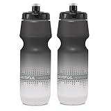 Trinkflasche Fahrrad 2er-Pack, 750 ml, Auslaufsicher, BPA-Frei, Perfekt für Radfahren, Wandern & Outdoor-Abenteuer（Schwarz/Weiß）
