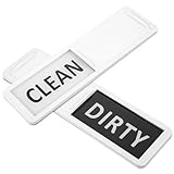 Generisch 2 Stück Magnetschild „Sauber/Schmutzig“ für Geschirrspüler und Waschmaschine Langlebiger Haushalts Magnet Leicht Umklappbar Schwarz Weiß