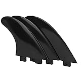 POFET Surfboard Fin Set Schwarz Weiß Grün Farbe Surfboard Fin Set 3 Flossen mit Base G5 Fin Longboard