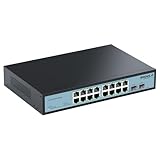 SODOLA 16 Port 2,5Gb Switch Umanaged, 16X 2,5GBASE-T-Ports, 2X 10G-SFP,120Gbps Switching Capacity,1U Rack-Montage/lüfterlos/Plug & Play Multi-Gig Netzwerk-Switch für SOHO/Heimlabor