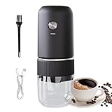 Wiederaufladbare Kaffeemühle, Kaffeemaschine mit Mahlwerk, Leichte Kaffeemaschine, Wiederaufladbare Espressomühle für Reisen, Camping, Autofahren, Heimbüros