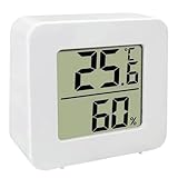 Feuchtigkeitsmesser | Raumtemperaturmesser | Elektronisches LCD-Display Messgerät für Kühlschrank Kinderzimmer Wohnmobile Gewächshaus Labor