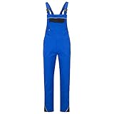 BWOLF ARES 100% Baumwolle Latzhose Herren Arbeitshose Schutz-Latzhose Arbeits-Latzhose (Königsblau/Schwarz, 2XL)