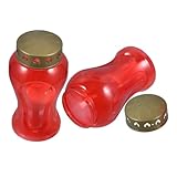 BESPORTBLE 2st Elektronische Kerze Kerzenständer Gedenkdekorationen Grab-led-lampe Grabschmuck Friedhof Grablichter Für Den Friedhof Friedhofsvasen-plugin Gedenkgartendekor Plastik Pp Rot